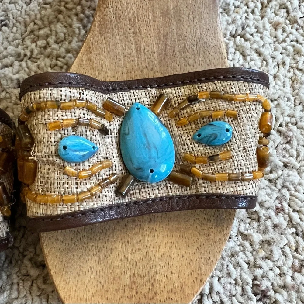 MICHAEL KORS Embellished Wood Heel Sandals - Picture 7 of 10